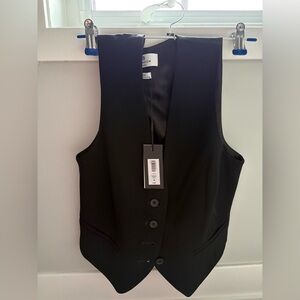 Aritzia Black Button-Up Bauhaus Vest BRAND NEW